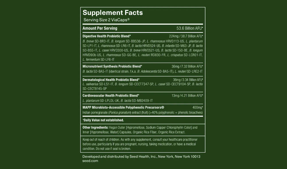Seed DS-01® Daily Synbiotic-24-Strain Probiotic + Prebiotic for Daily Gut Health